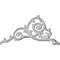 Ekena Millwork 4 1/4"W x 5 3/4"H x 3/8"P Colton Flower Onlay, Left ONL04X06X00CO-L - alternate 1